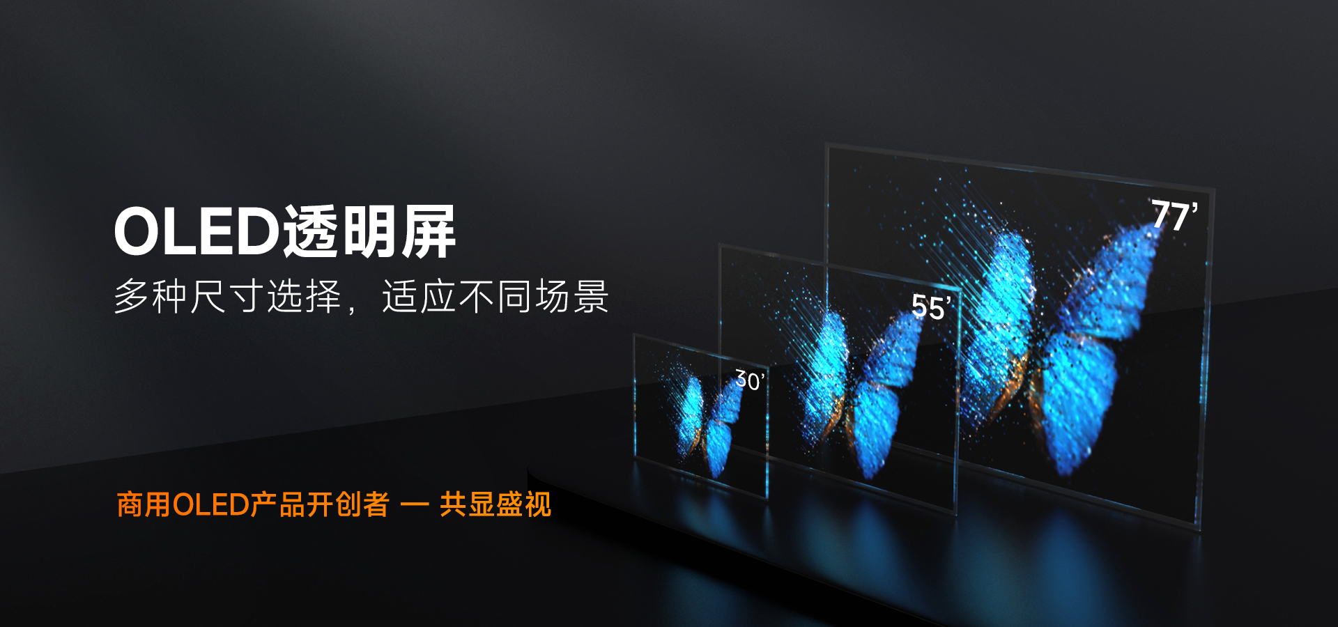 OLED滑轨开合屏-透明开合门