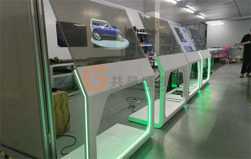 北京55寸OLED透明屏斜卧款4台案例